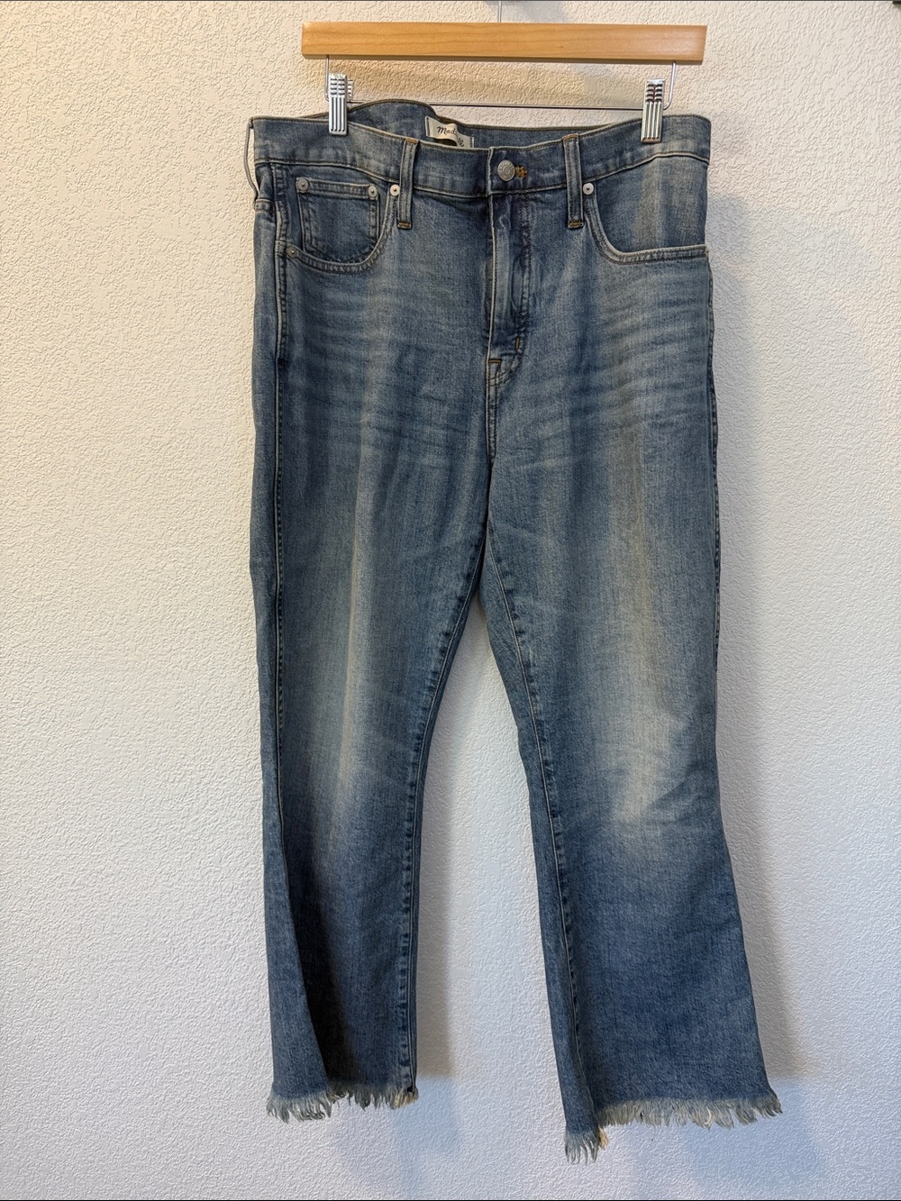 Madewell Faded Blue High-Rise Cropped Ankle Jeans